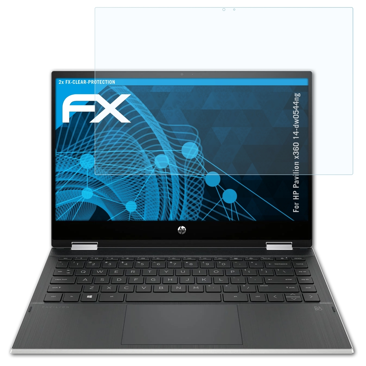 ATFOLIX 2x 14-dw0544ng) FX-Clear x360 HP Displayschutz(für Pavilion