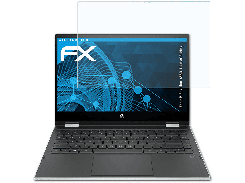 ATFOLIX 2x 14-dw0544ng) FX-Clear x360 HP Displayschutz(für Pavilion