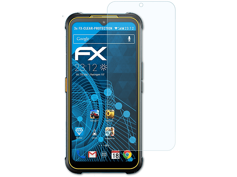 ATFOLIX 3x FX-Clear Displayschutz(für G1S) AGM Glory
