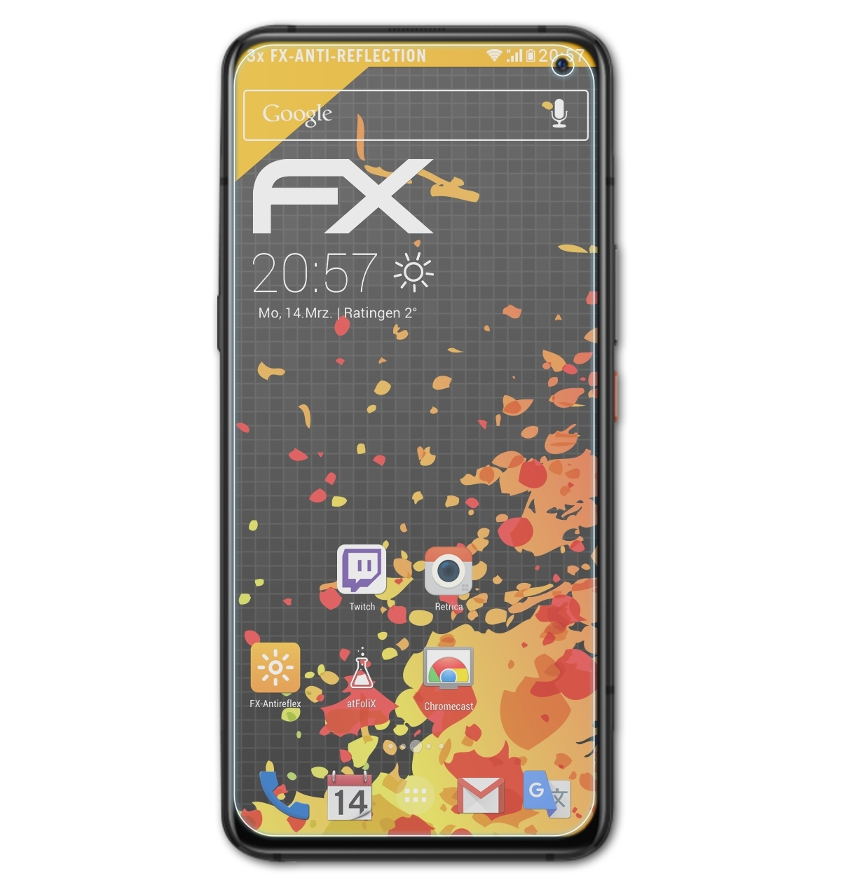 ATFOLIX 3x FX-Antireflex Displayschutz(für Vivo 5G) iQOO 3