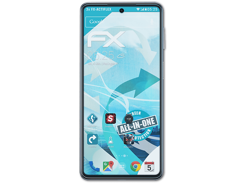 ATFOLIX 3x FX-ActiFleX Displayschutz(für Samsung M53 5G) Galaxy