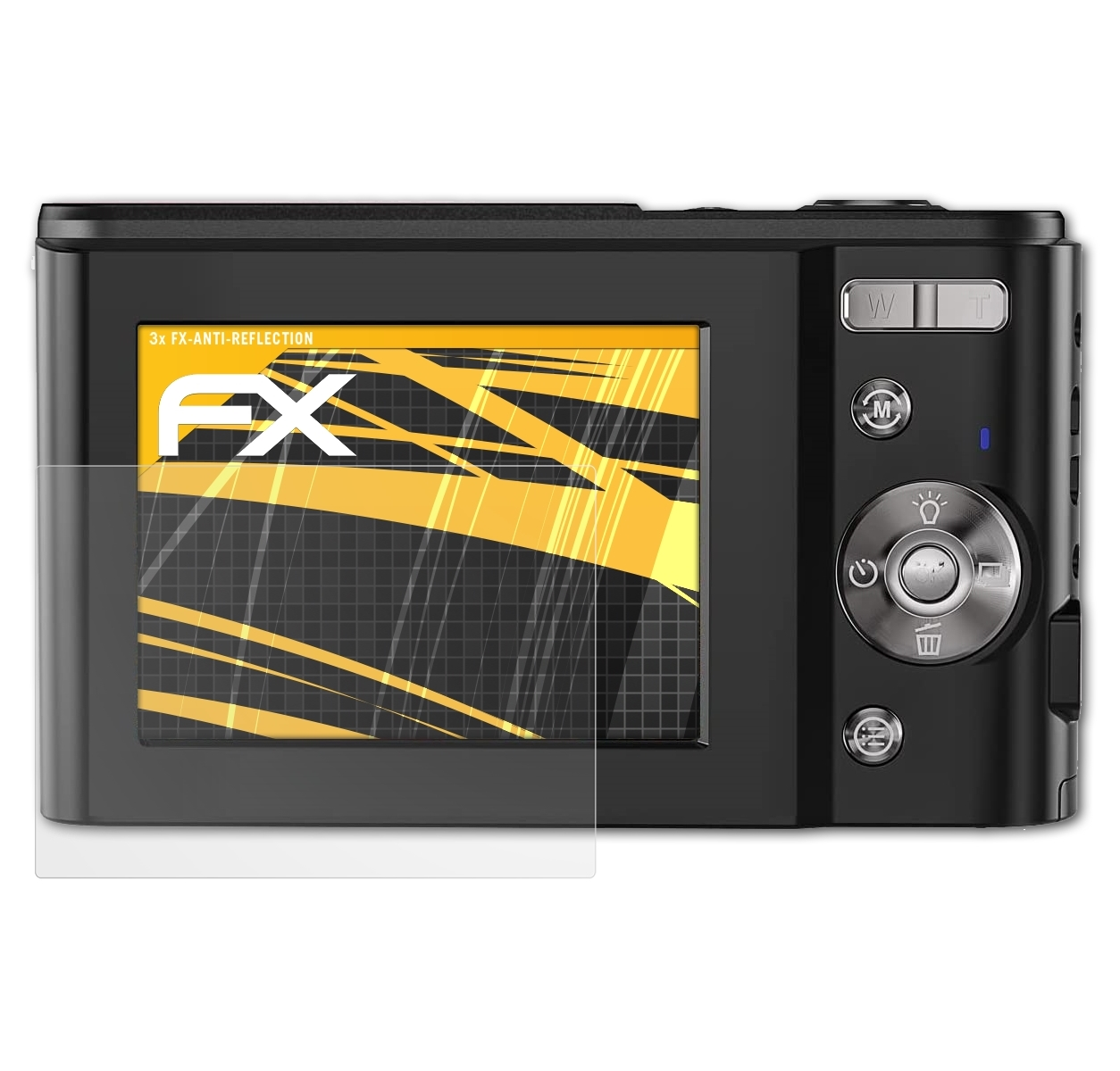 Displayschutz(für 3x Digitalkamera FHD) 1080P ATFOLIX matt&stoßfest Sevenat
