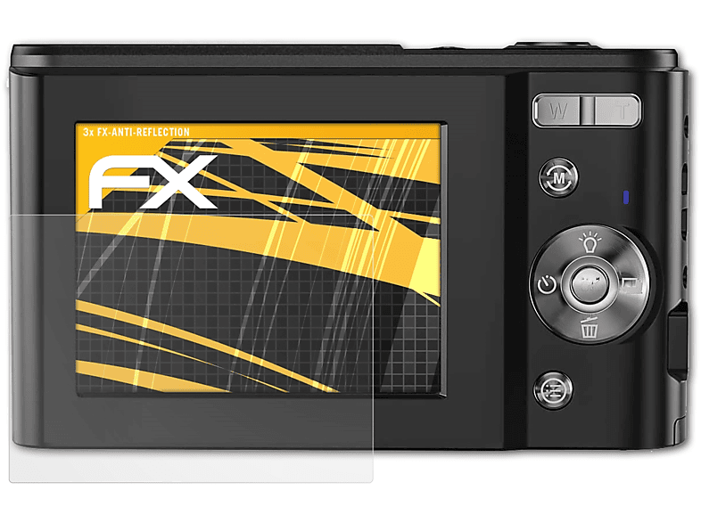 1080P Digitalkamera Sevenat ATFOLIX matt&stoßfest Displayschutz(für 3x FHD)