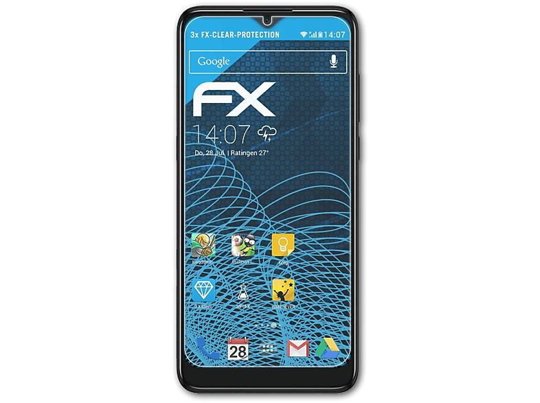 ATFOLIX 3x Alcatel 3L Displayschutz(für (2020)) FX-Clear