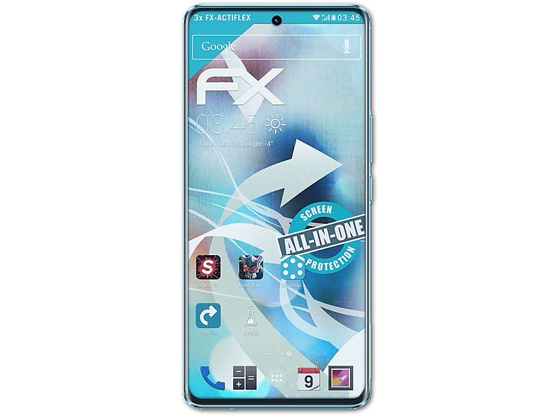 ATFOLIX 3x FX-ActiFleX Displayschutz(für Pro) S15 Vivo