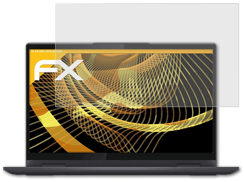 ATFOLIX 2x FX-Antireflex Displayschutz(für Lenovo Yoga 7 (Gen 6))