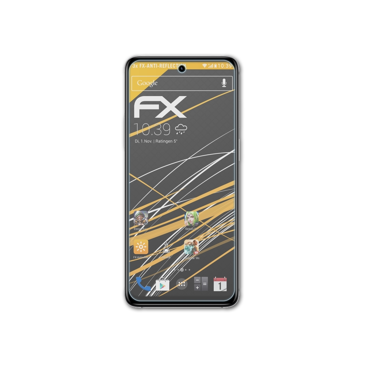 ATFOLIX 3x FX-Antireflex Displayschutz(für Motorola E32) Moto