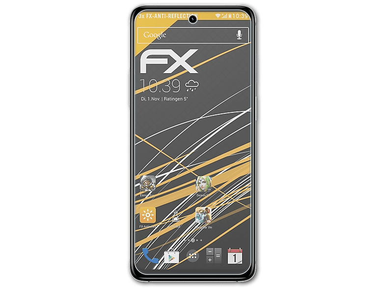 ATFOLIX 3x FX-Antireflex Displayschutz(für Motorola Moto E32)