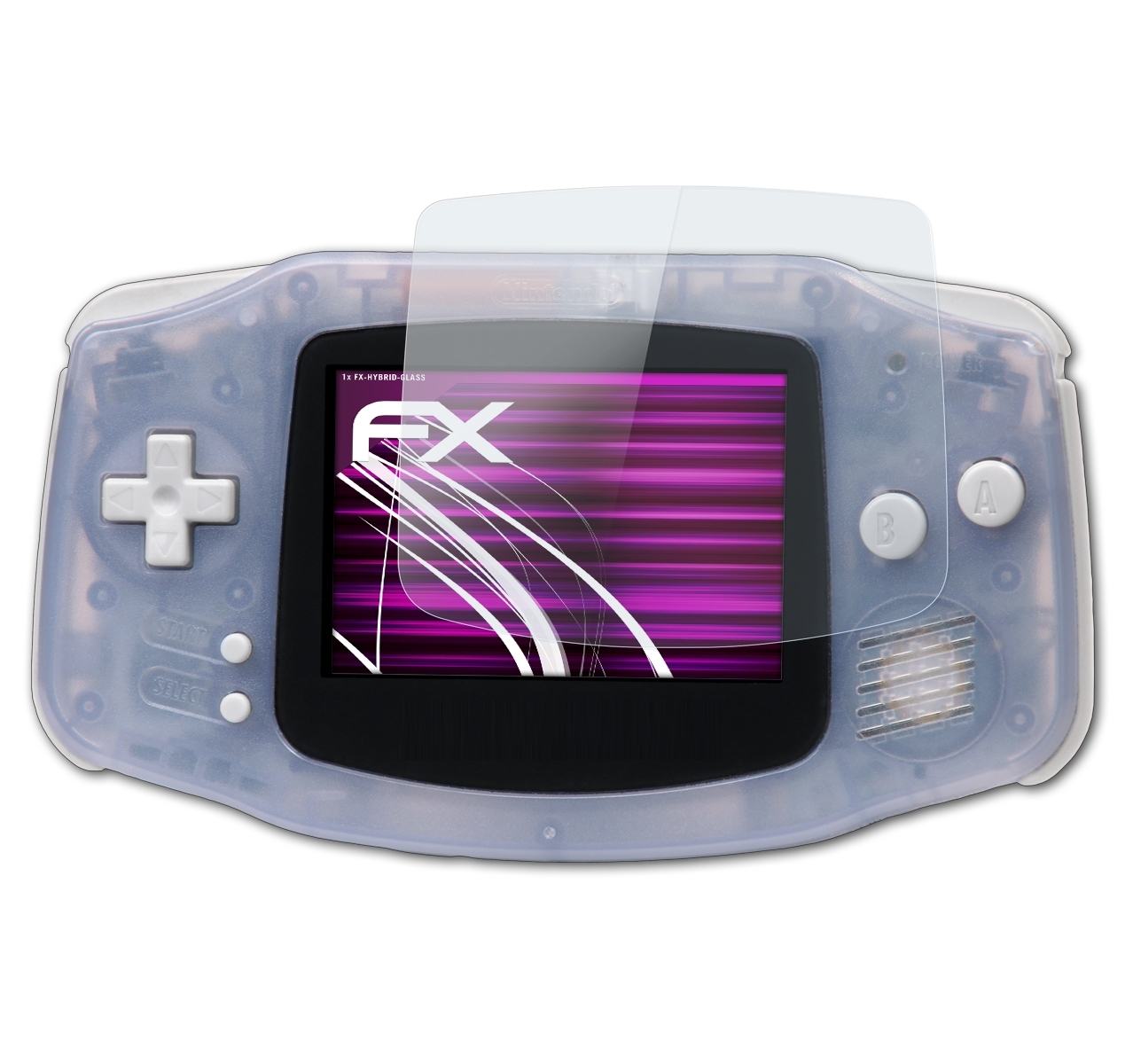 Boy ATFOLIX Advance) Nintendo FX-Hybrid-Glass Game Schutzglas(für