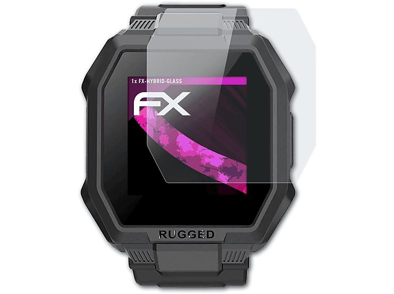 ATFOLIX Schutzglas(für Blackview Smartwatch) FX-Hybrid-Glass R6