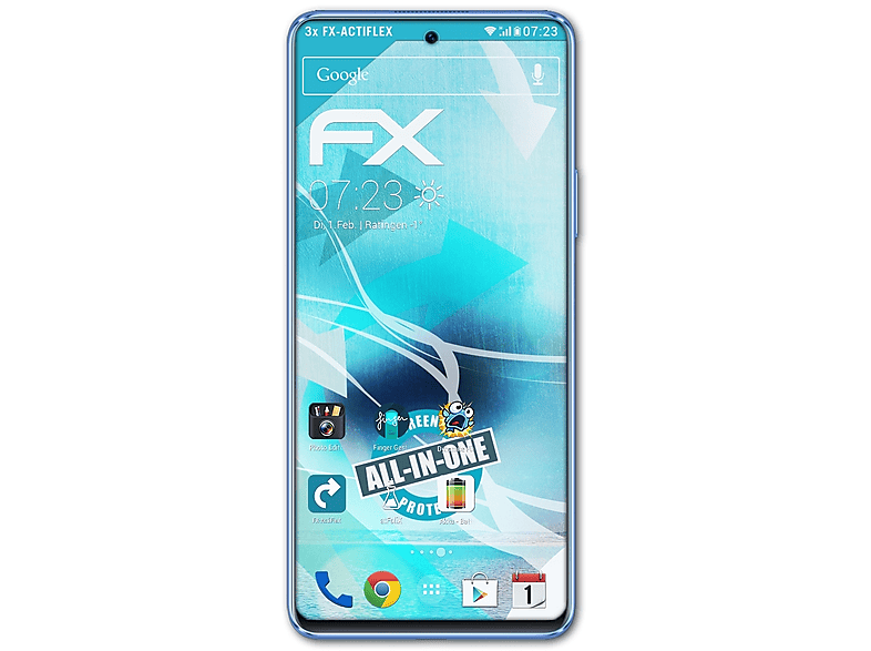 ATFOLIX 3x SE) FX-ActiFleX Huawei 9 Displayschutz(für Nova