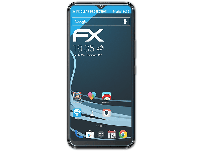 ATFOLIX 3x FX-Clear Displayschutz(für Nokia C21 Plus)