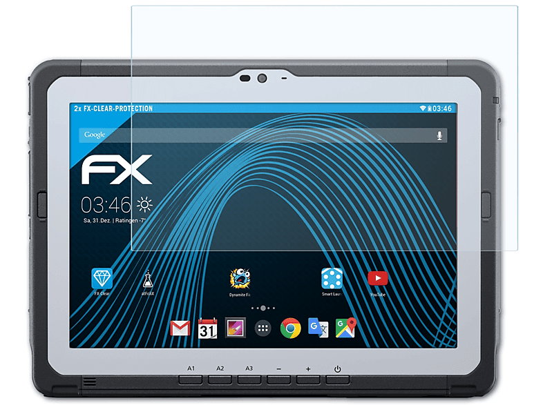 ATFOLIX 2x FX-Clear Displayschutz(für Panasonic Toughbook A3)