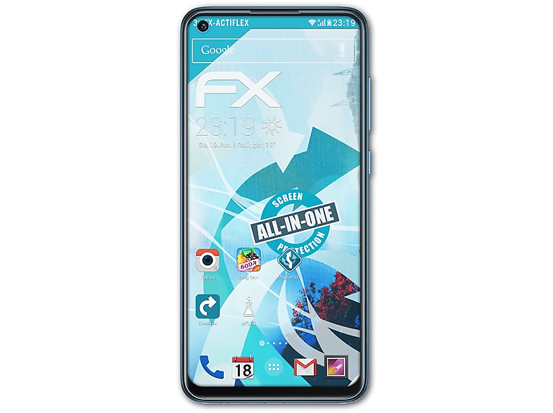 ATFOLIX 3x FX-ActiFleX Displayschutz(für Xiaomi Redmi Note 9)