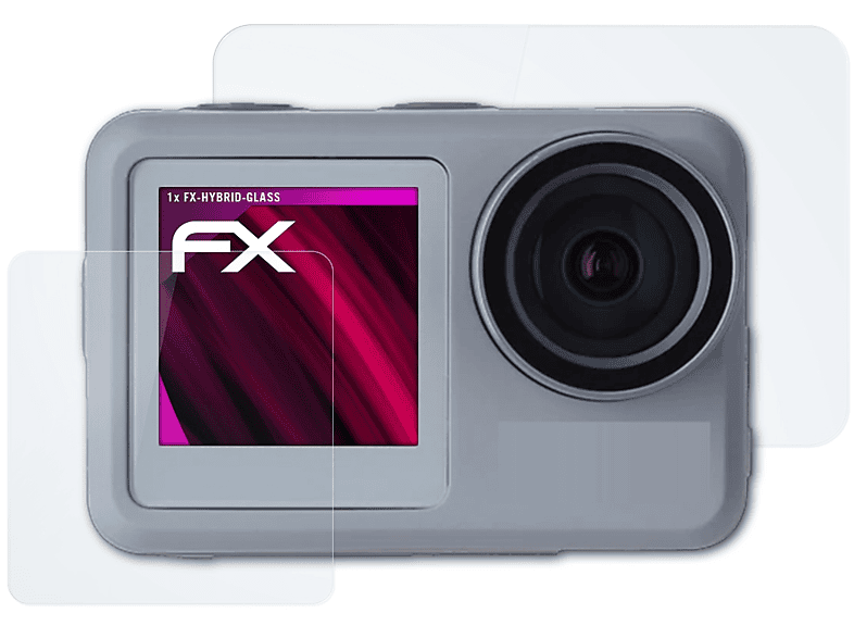 ATFOLIX FX-Hybrid-Glass Schutzglas(für Rollei Actioncam 9S Plus) | Kamera Schutzfolie