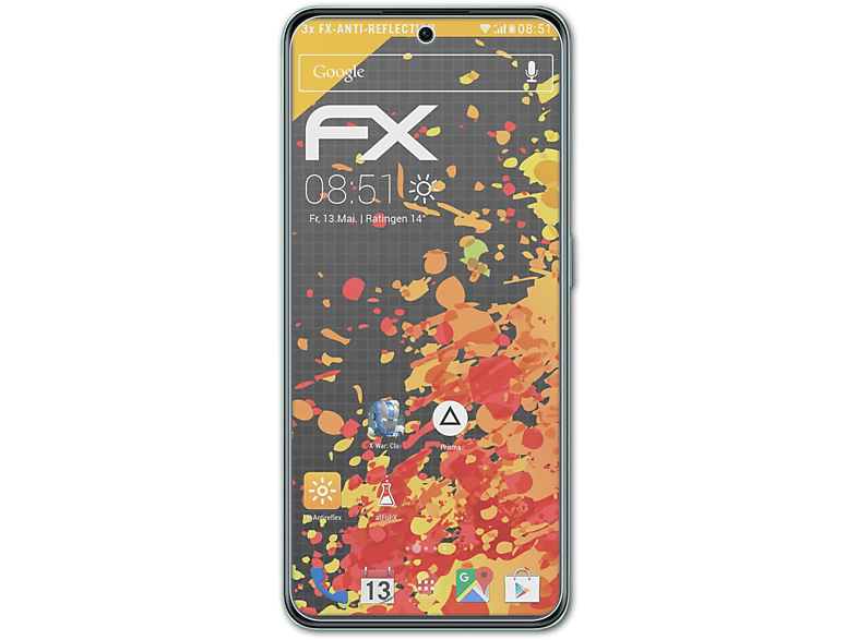 ATFOLIX 3x FX-Antireflex Displayschutz(für OnePlus 10R 5G)