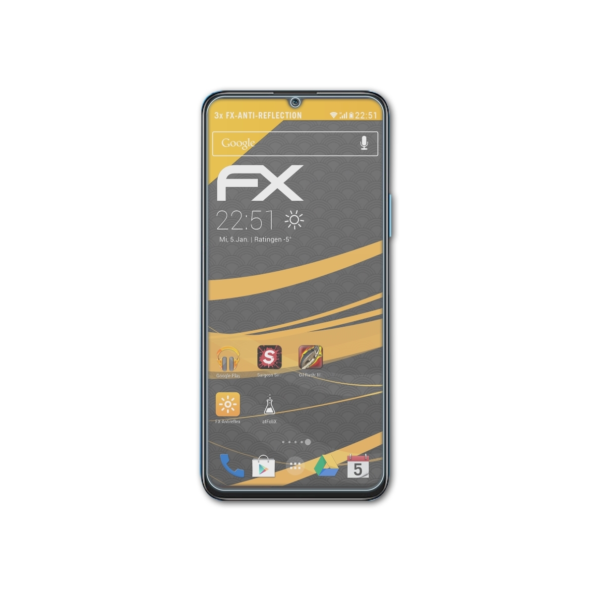 Honor X7) FX-Antireflex Displayschutz(für ATFOLIX 3x
