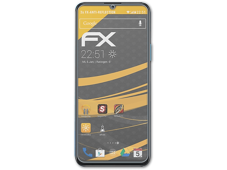ATFOLIX 3x FX-Antireflex Honor X7) Displayschutz(für