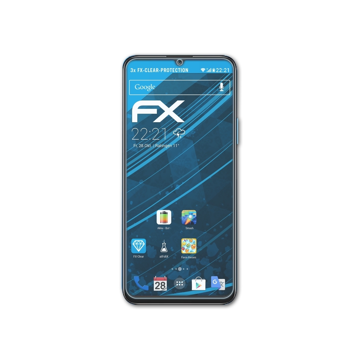 3x Honor ATFOLIX FX-Clear X7) Displayschutz(für
