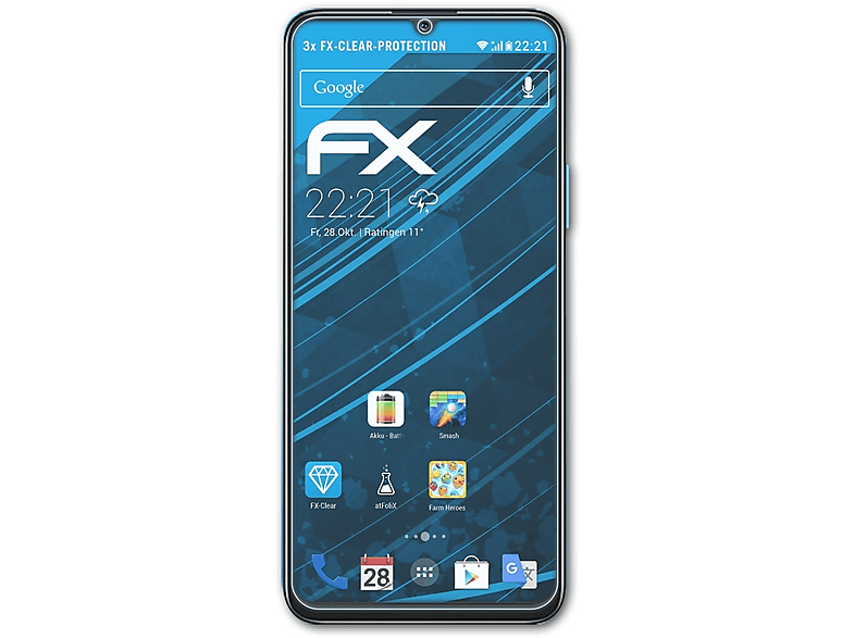 ATFOLIX 3x FX-Clear Displayschutz(für Honor X7)