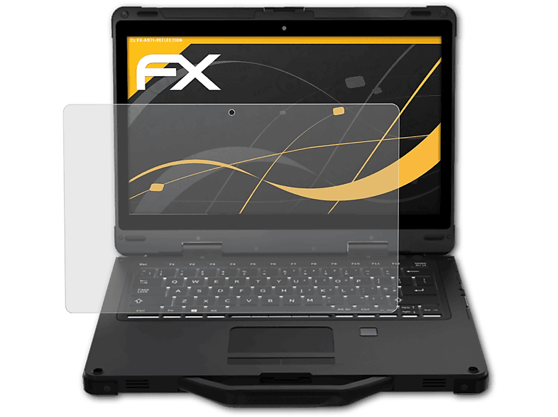 ATFOLIX 2x FX-Antireflex Displayschutz(für Werock Rockbook X130)