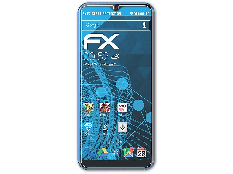 ATFOLIX 3x FX-Clear Displayschutz(für Karbonn Titanium S9 Plus)