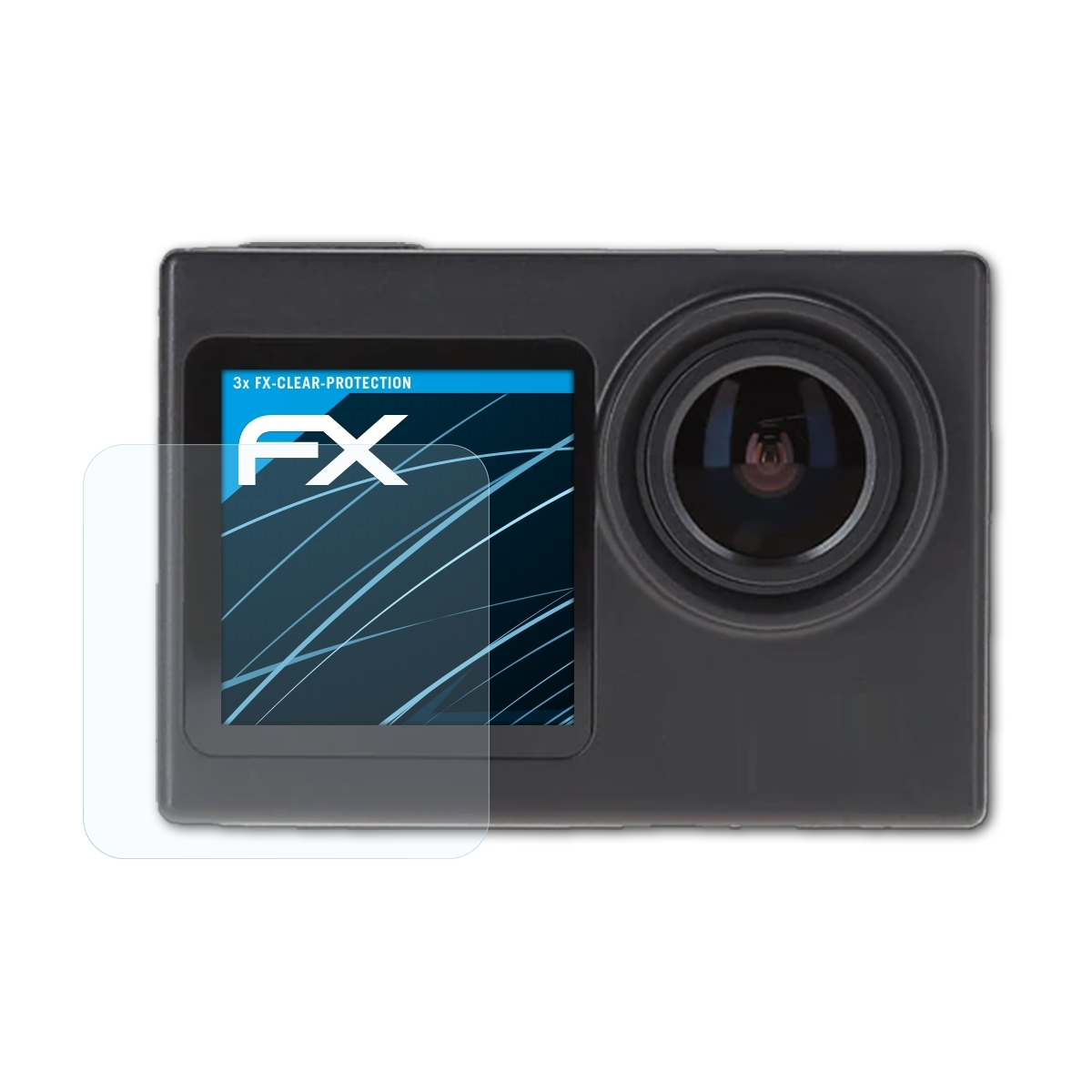 ATFOLIX 3x FX-Clear Displayschutz(für Rollei 7S Plus) Actioncam