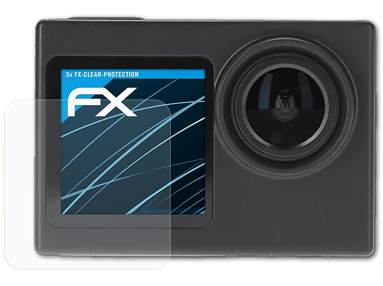 ATFOLIX 3x Plus) Displayschutz(für Rollei 7S FX-Clear Actioncam