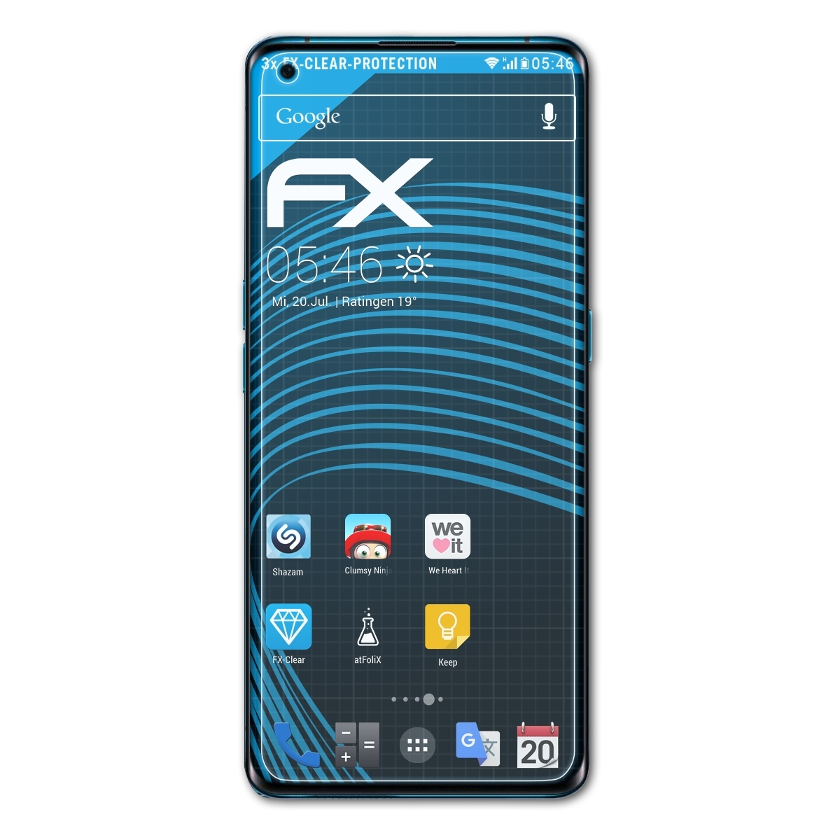 Find X2) ATFOLIX Oppo 3x FX-Clear Displayschutz(für