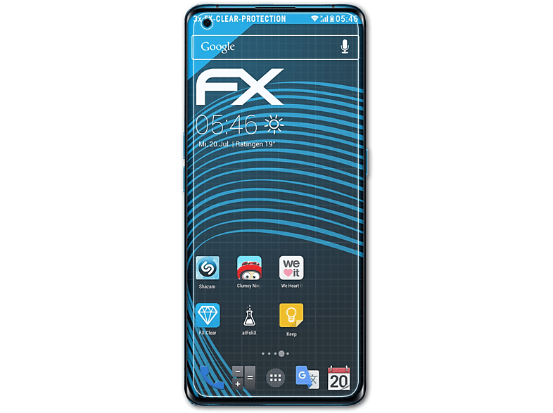 Find X2) ATFOLIX Oppo 3x FX-Clear Displayschutz(für