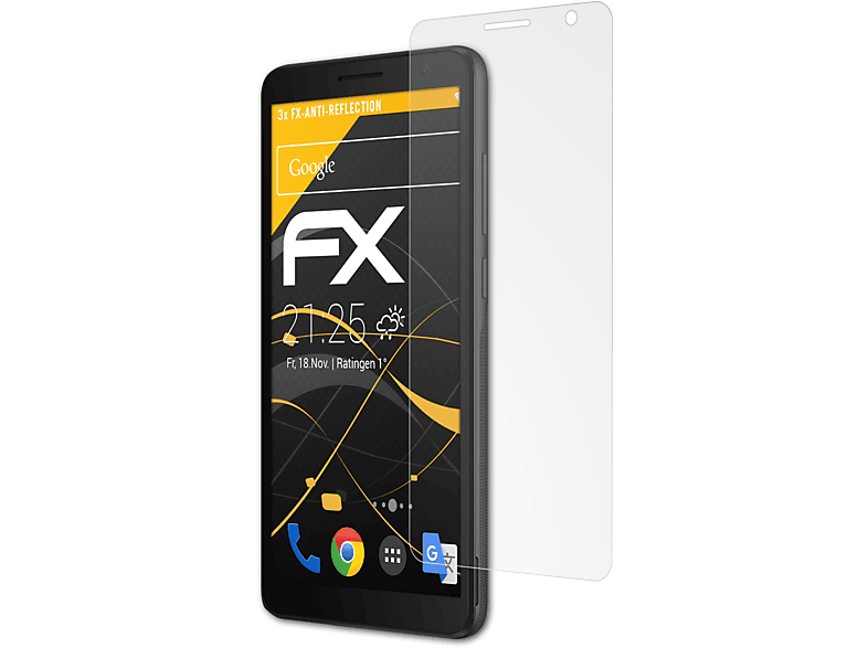ATFOLIX 3x FX-Antireflex Displayschutz(für Alcatel 1B (2020))
