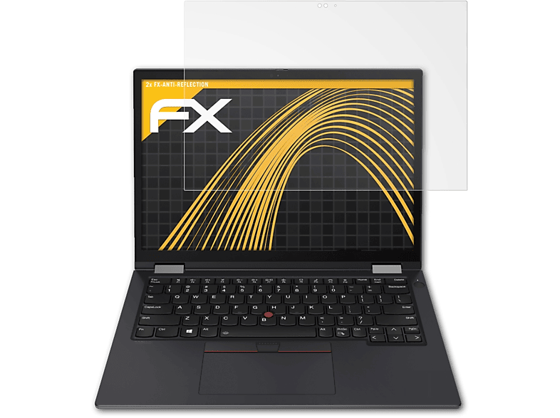 ATFOLIX 2x FX-Antireflex Displayschutz(für Lenovo ThinkPad X13 Yoga (Gen 2))