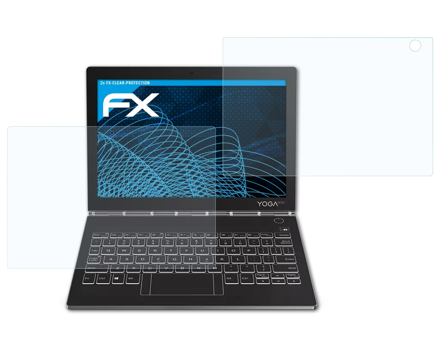 ATFOLIX 2x FX-Clear Displayschutz(für Yoga C930) Book Lenovo