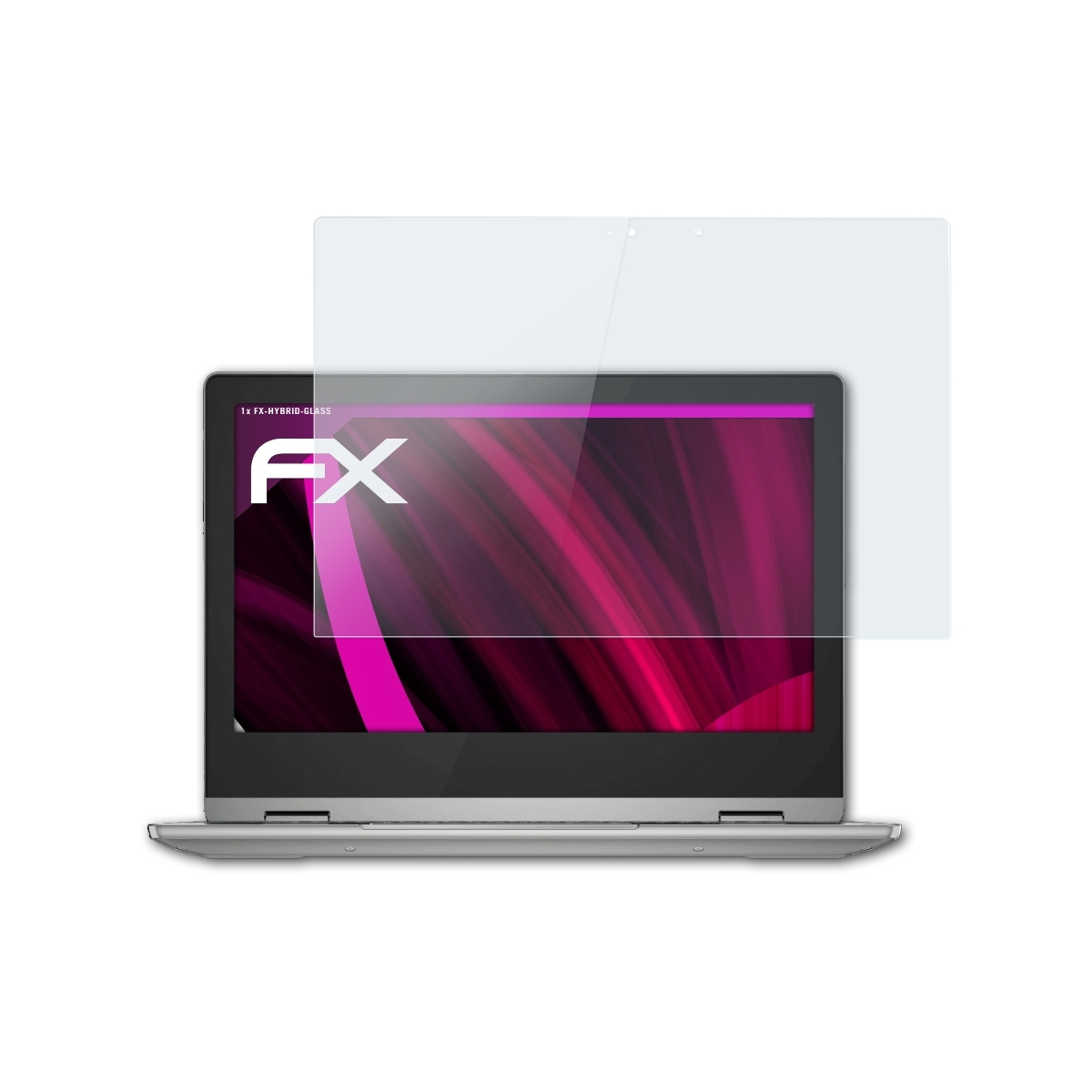 6)) Chromebook FX-Hybrid-Glass ATFOLIX 3 Flex IdeaPad (Gen Lenovo Schutzglas(für