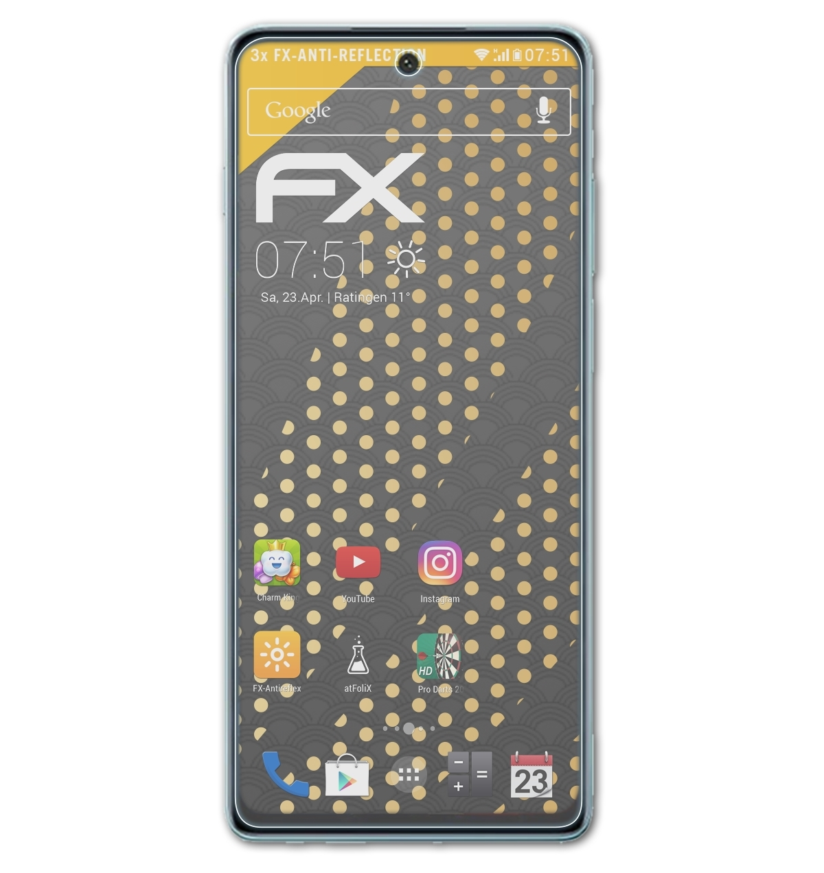 ATFOLIX 3x FX-Antireflex Edge Motorola S30) Displayschutz(für