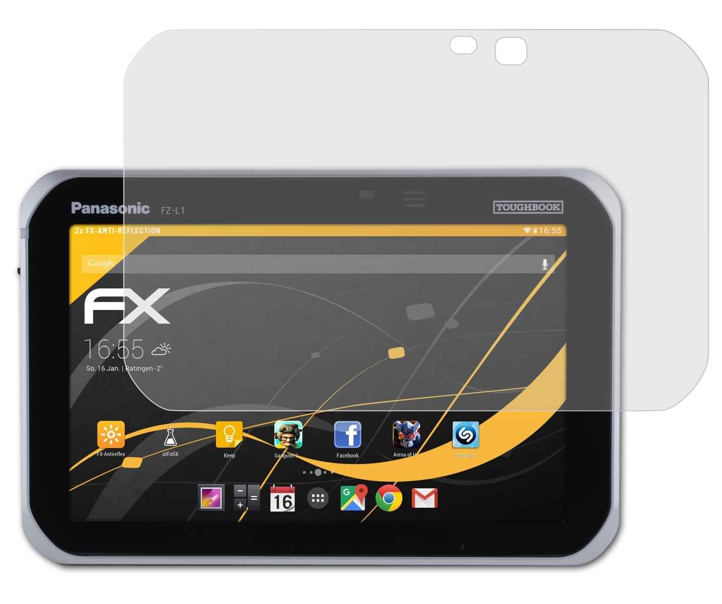 Displayschutz(für Panasonic FZ-L1) FX-Antireflex ATFOLIX Toughbook 2x