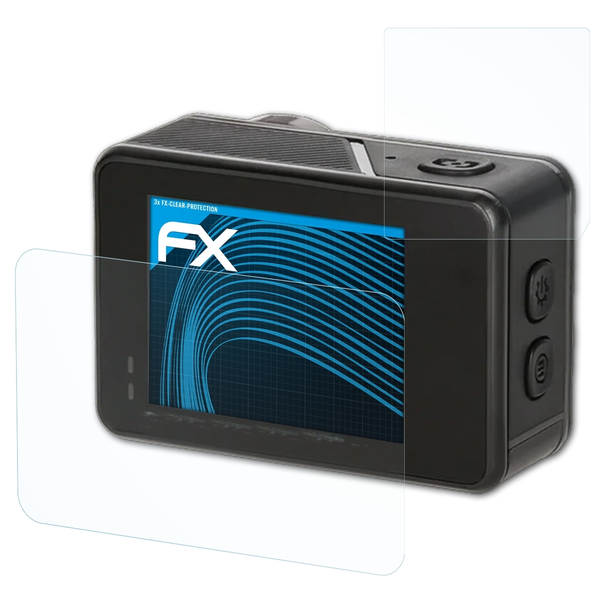 ATFOLIX 3x 11S Displayschutz(für Actioncam Plus) Rollei FX-Clear