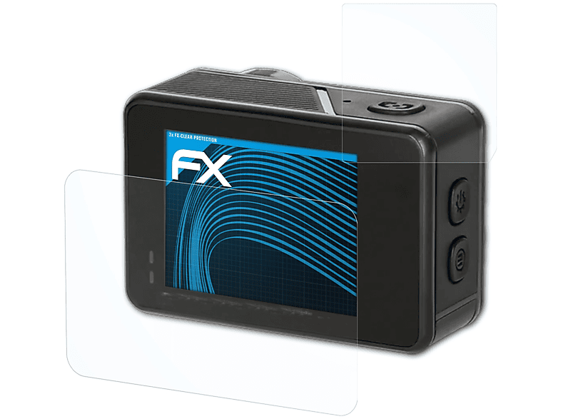ATFOLIX 3x FX-Clear Displayschutz(für 11S Rollei Actioncam Plus)