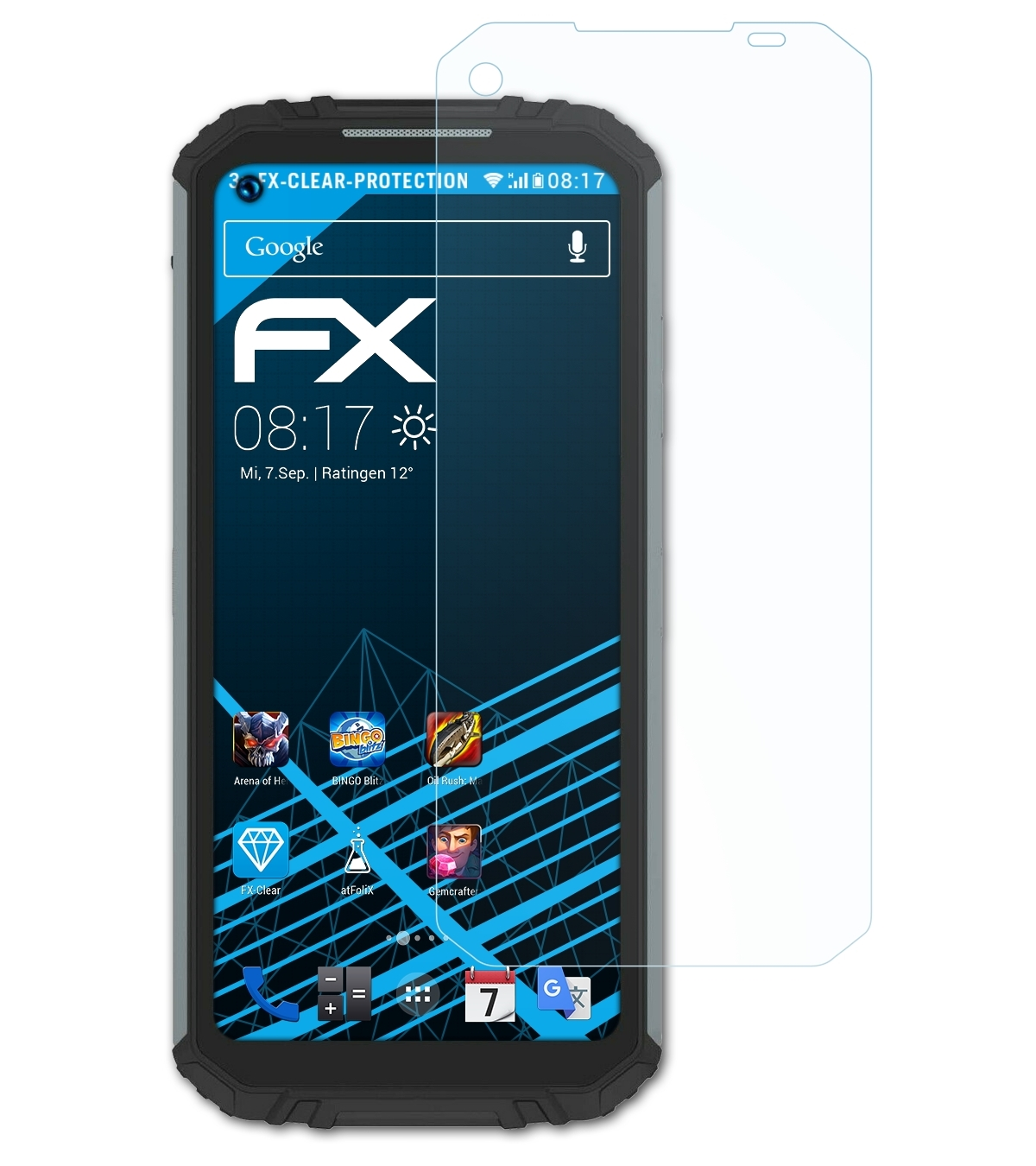 Displayschutz(für Oukitel 3x WP16) FX-Clear ATFOLIX