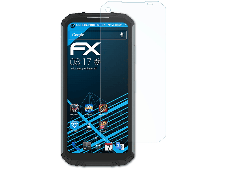 ATFOLIX 3x Oukitel FX-Clear Displayschutz(für WP16)