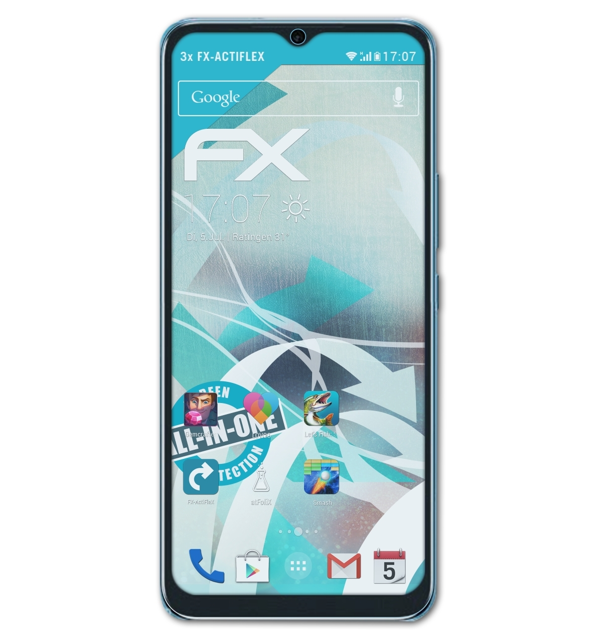 ATFOLIX 3x Displayschutz(für FX-ActiFleX Smart 6) Infinix