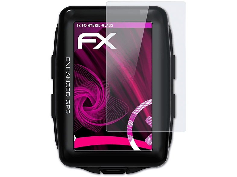 ATFOLIX FX-Hybrid-Glass Schutzglas(für Lezyne Mega XL GPS)
