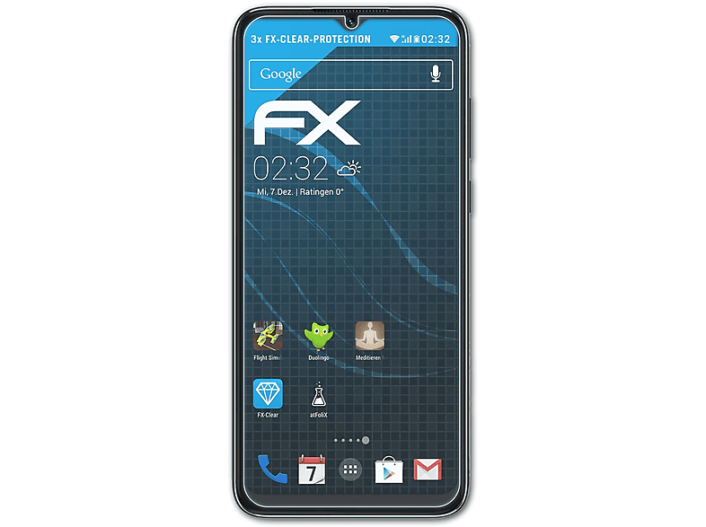ATFOLIX 3x A55) Blackview Displayschutz(für FX-Clear