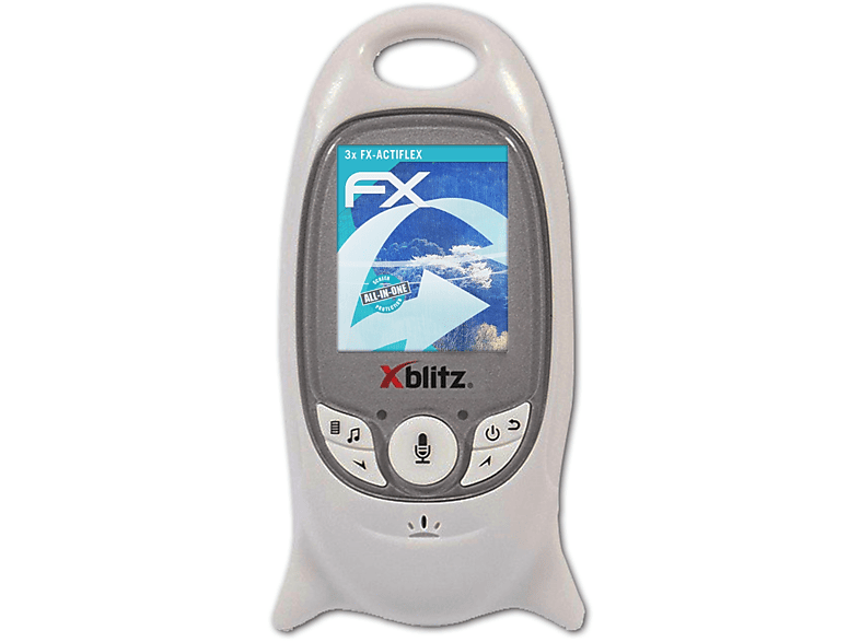 ATFOLIX 3x FX-ActiFleX Displayschutz(für Xblitz Baby Monitor)