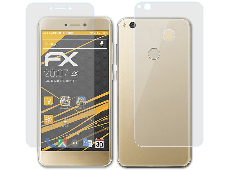 GR3 Huawei 2017) Displayschutz(für FX-Antireflex ATFOLIX 3x