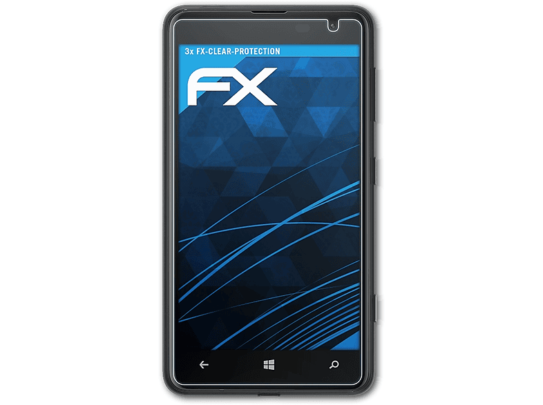 ATFOLIX 3x FX-Clear Displayschutz(für 625) Nokia Lumia