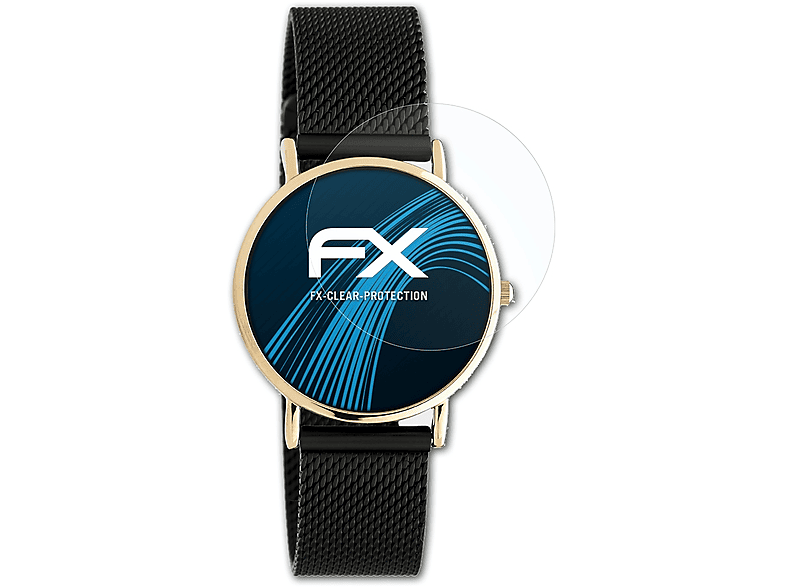 ATFOLIX 3x FX-Clear Displayschutz(für oozoo Vintage (36mm)) | Smartwatch Schutzfolien & Gläser