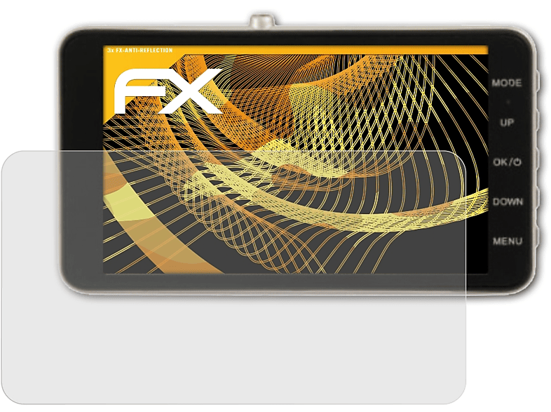 3x MSR900) Displayschutz(für Navitel FX-Antireflex ATFOLIX