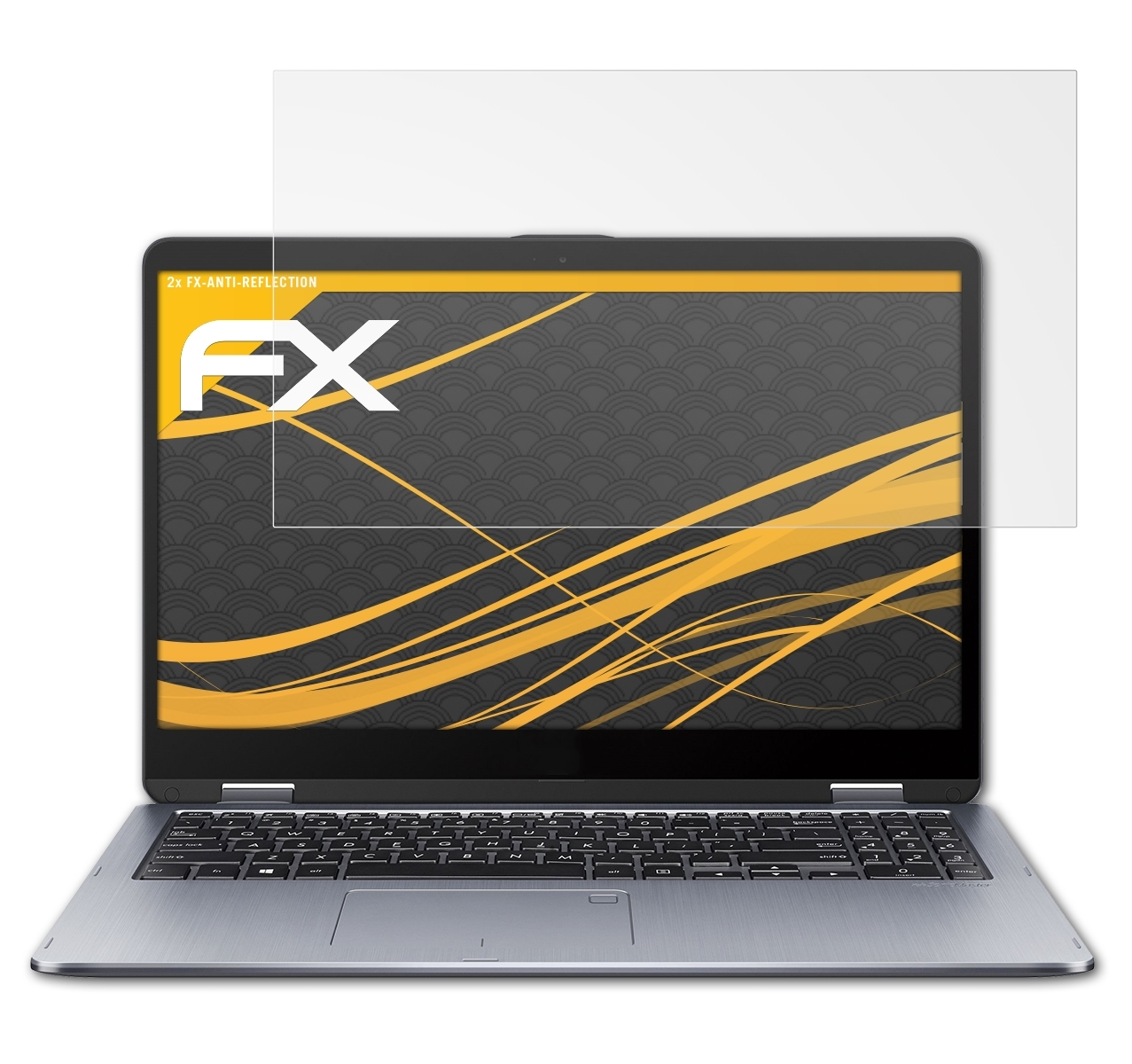 2x Displayschutz(für Asus (TP510UF)) 15 ATFOLIX FX-Antireflex Flip VivoBook