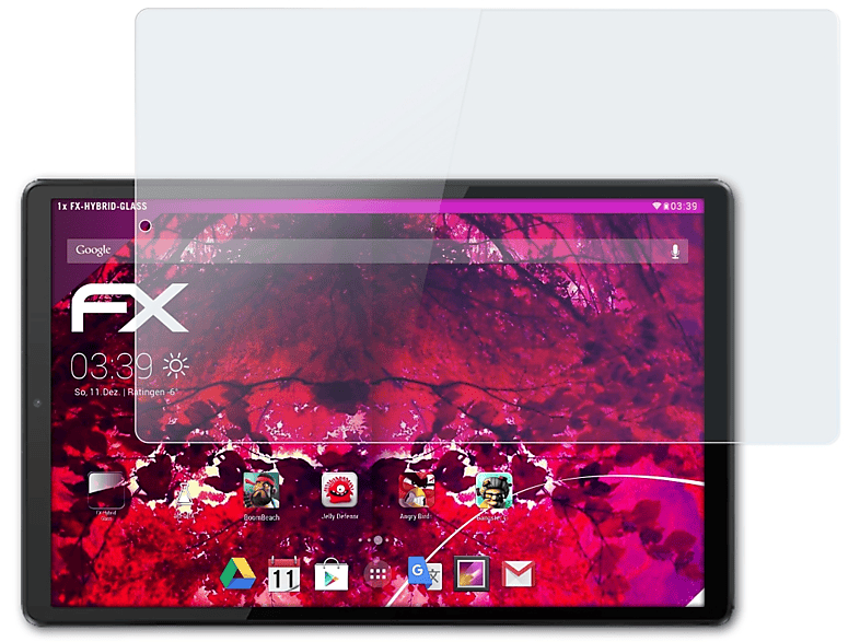 ATFOLIX Lenovo K10) Tab Schutzglas(für FX-Hybrid-Glass